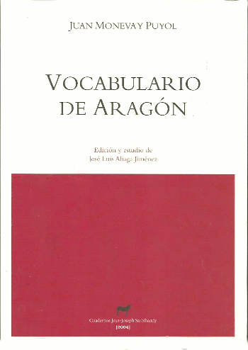 Portada de vocabulario de Aragón