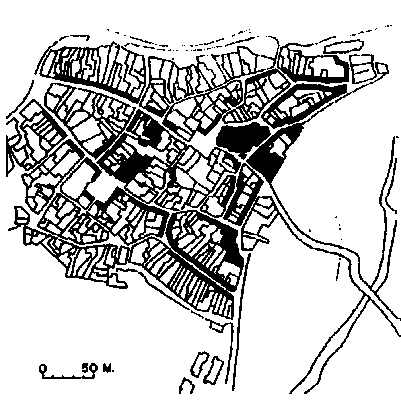 Plano del casco urbano de Blesa