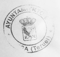 sello municipal con escudo tradicional de Blesa