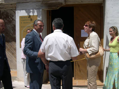 Inauguración del museo de la carpintería y fragua en 2004. Blesa (Teruel)