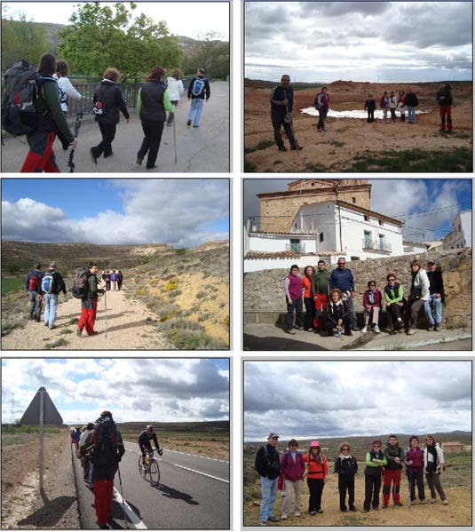 Romería desde Blesa a Cortes de Aragón, 2012. De camino.