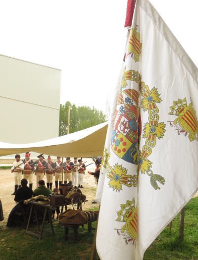 Los Voluntarios de Aragón en una recreación sobre la guerra de la Independencia