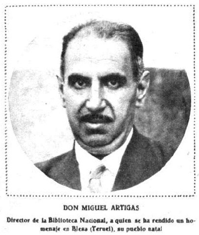 Don Miguel Artigas sobre 1931