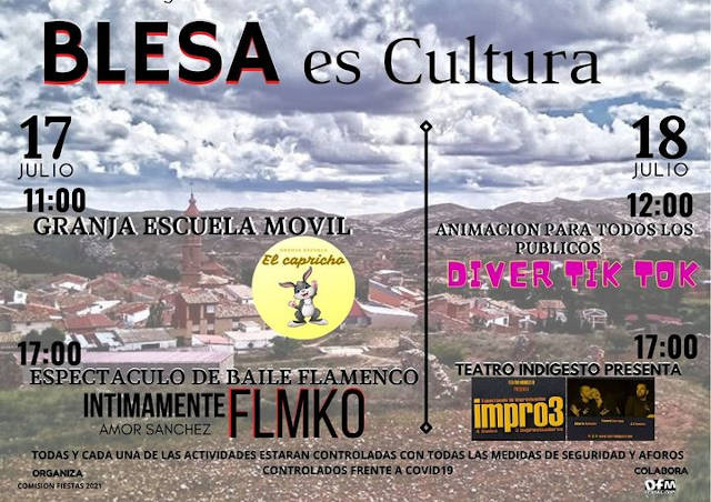 Cartel actividades en lugar de fiestas 2021