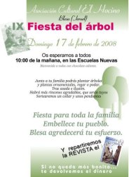 Ven a la proxima fiesta del Arbol