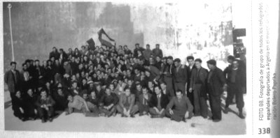 Españoles del PCE expulsados de la Francia continental a la francesa Argelia (1950). Del libro de Palacio Pilacés, pág. 338.