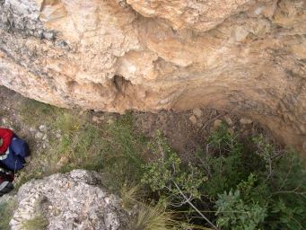 El cubo del molino del Molinar, labrado en la montaña