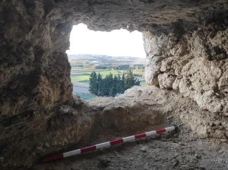 Vestigios de la guerra civil en Mediana de Aragón (Campo de Belchite, Zaragoza, Aragón).