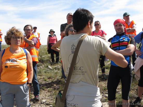 Visita a las trincheras de Rudilla (Huesa del Común, Teruel), con guía y explicaciones del GRIEGC. 26 de mayo de 2024