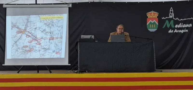 Martínez Baños en la segunda jornada de la guerra civil en  Mediana de Aragón.