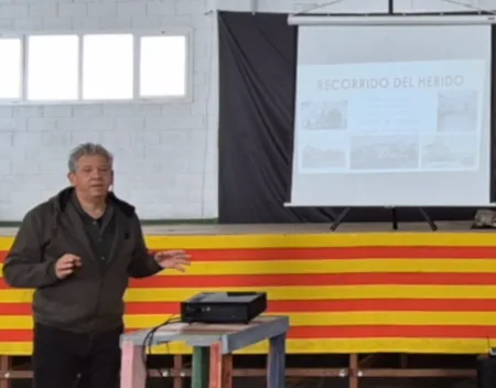 Martínez Baños en la segunda jornada de la guerra civil en  Mediana de Aragón.